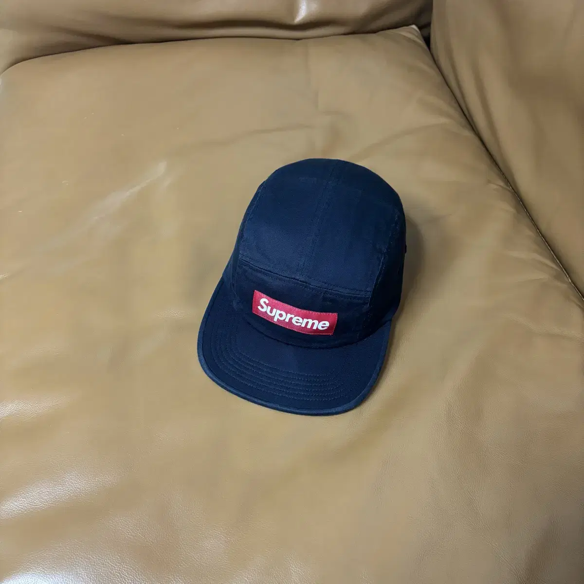 Supreme 슈프림 네이비 레드 박스로고 캠프캡 모자 (Navy)